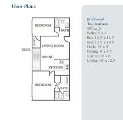 The Birchwood 2BR at Forest View floorplan image