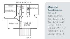 The Magnolia 2BR at Forest View floorplan image