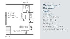 The Walnut Grove and Birchwood Studio at Forest View floorplan image