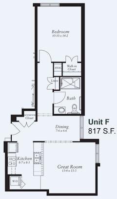 The Unit F floorplan image
