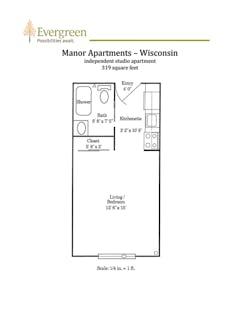 The Wisconsin at Manor floorplan image