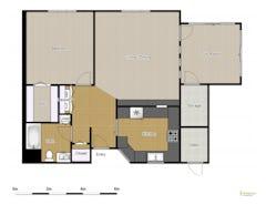 The  Evergreen Village 1 Bedroom floorplan image