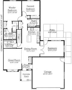 The Oak Glen with Basement floorplan image