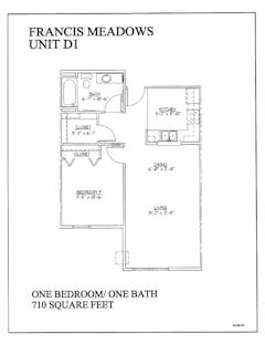 The Unit D1 at Francis Meadows floorplan image