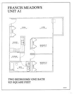 The Unit A1 at Francis Meadows floorplan image