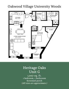 Unit G at Heritage Oaks floorplan image