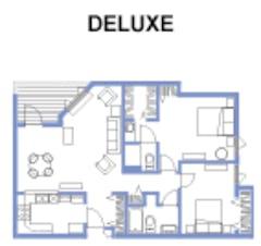 Deluxe Two Bedroom floorplan image