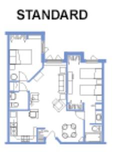Standard Two Bedroom floorplan image