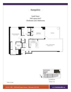 The Hampshire at South Tower floorplan image