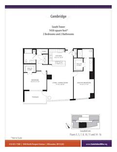 The Cambridge at South Tower floorplan image