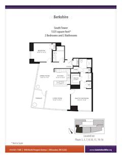 The Berkshire at South Tower floorplan image