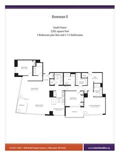 The Bowman II at South Tower floorplan image