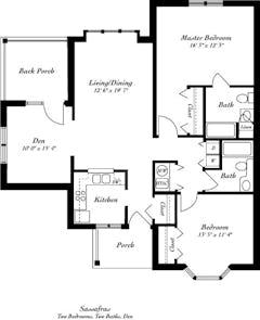 The Sassafras Cottage floorplan image
