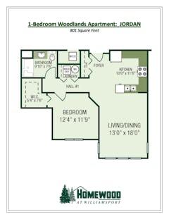 The Jordan at Woodlands Apartment floorplan image