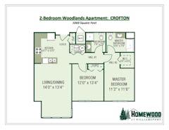 The Crofton at Woodlands Apartment floorplan image