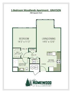 The Grayson at Woodlands Apartment floorplan image