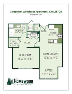 The Eagleston at Woodlands Apartment floorplan image
