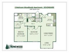 The Devonshire at Woodlands Apartment floorplan image