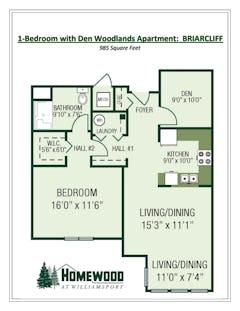 The Briarcliff at Woodlands Apartment floorplan image