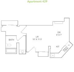Apartment 429 floorplan image