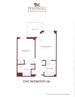 One Bedroom (B) floorplan image