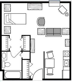 Apartment Studio floorplan image