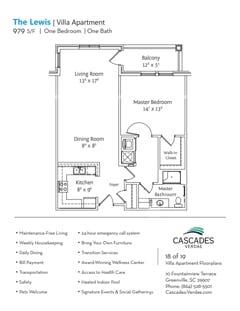 The Lewis floorplan image