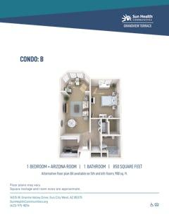 The Condo B floorplan image