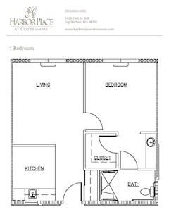The 1BR Apartment floorplan image
