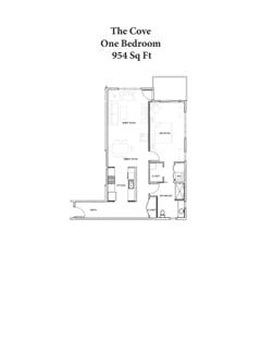 Cove West 1BR floorplan image