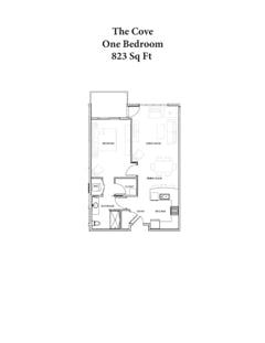 Cove West 1BR  floorplan image