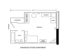 Enchanced Studio floorplan image