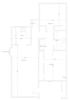 2BR 1B Apartment B floorplan image