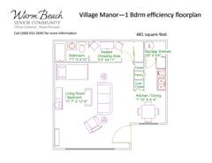 Studio Village Manor floorplan image