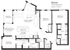 The Rainier at New Gardens floorplan image