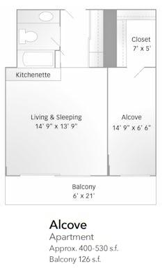 Alcove at The Terrace floorplan image