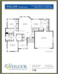 The Willow with Basement floorplan image