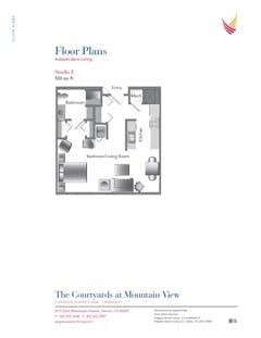 The Studio E floorplan image