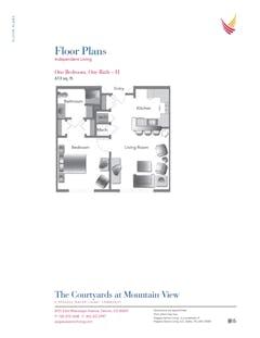 The 1BR 1BA - H floorplan image
