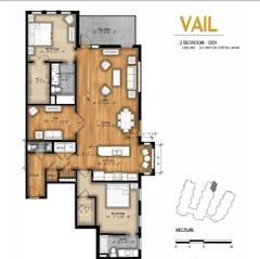 The Vail - 2 Bed with Den (1693 sqft) floorplan image