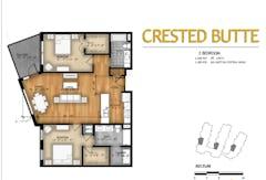 The Crested Butte (1298 sqft) floorplan image