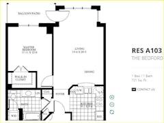 The Bedford Res A103 floorplan image