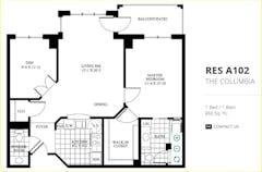 The Columbia  Res A102 floorplan image