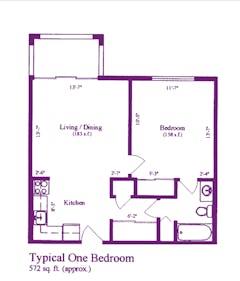 The Typical 1 Bed floorplan image