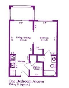 The Alcove - 1 Bed floorplan image