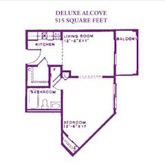 The Deluxe Alcove  floorplan image