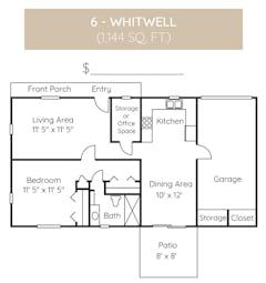 The Whitwell (1144 sqft) floorplan image