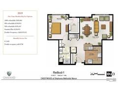 The Redbud 1 floorplan image