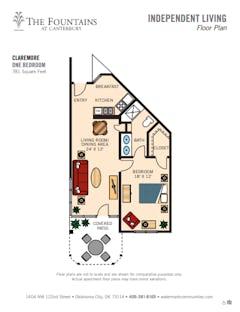 The Claremore floorplan image