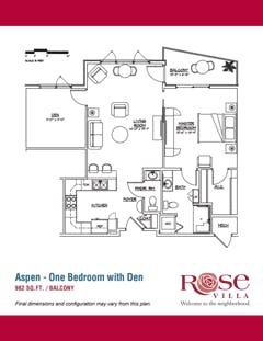 The Aspen at Main Street Apartment floorplan image